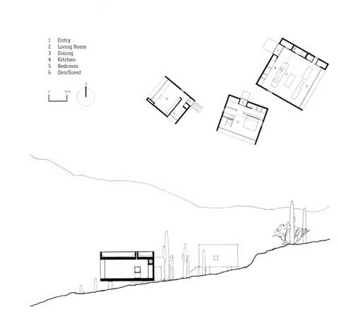 small desert house plan nomad - Desert Nomad House: micro urbanism meets art