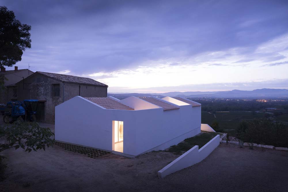 Small white house in France