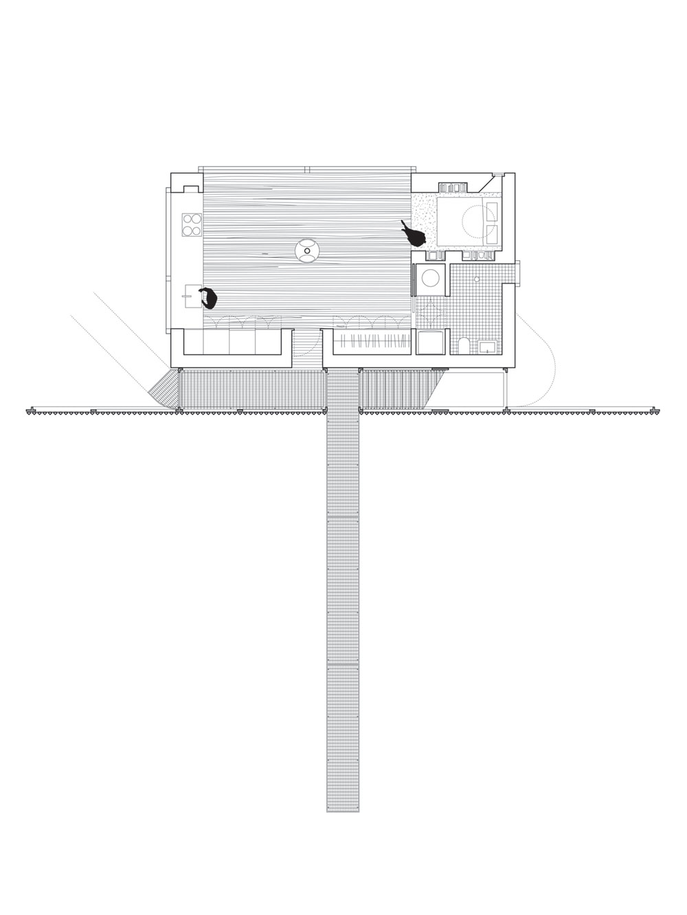 small modern cabin plan wojr - Mask House