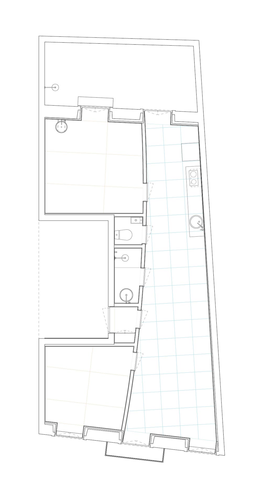 small space apartment plan fa2 - Graça Apartment