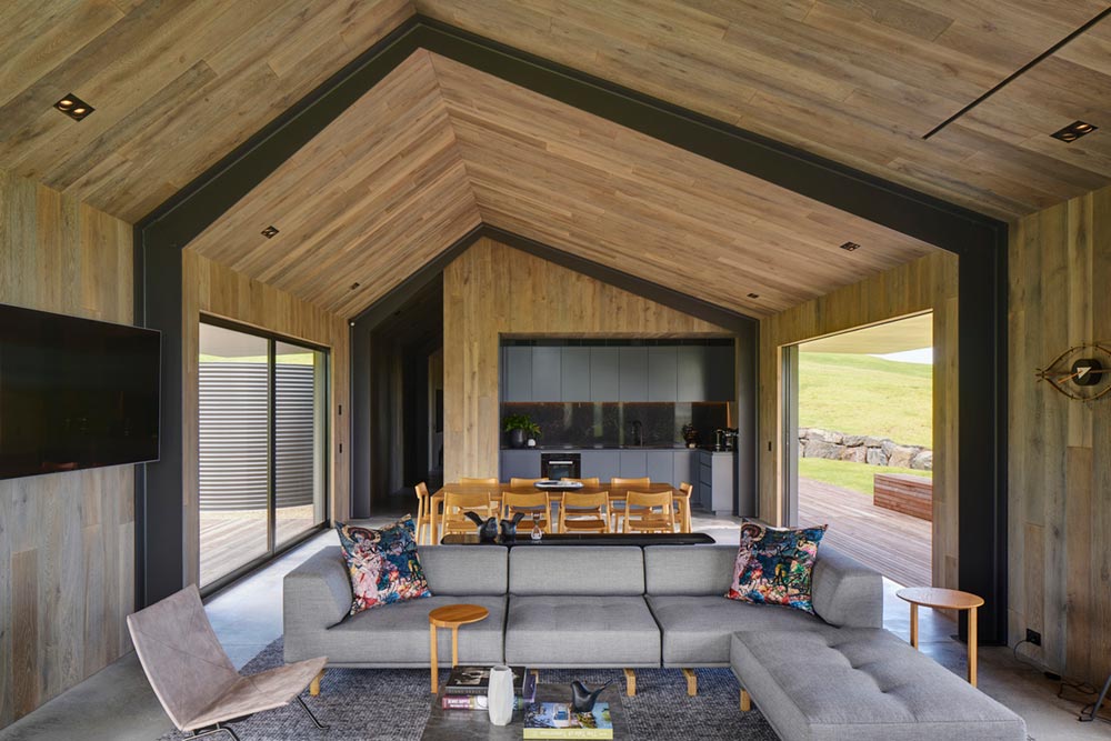 small sustainable house kitchen ac - Escarpment House