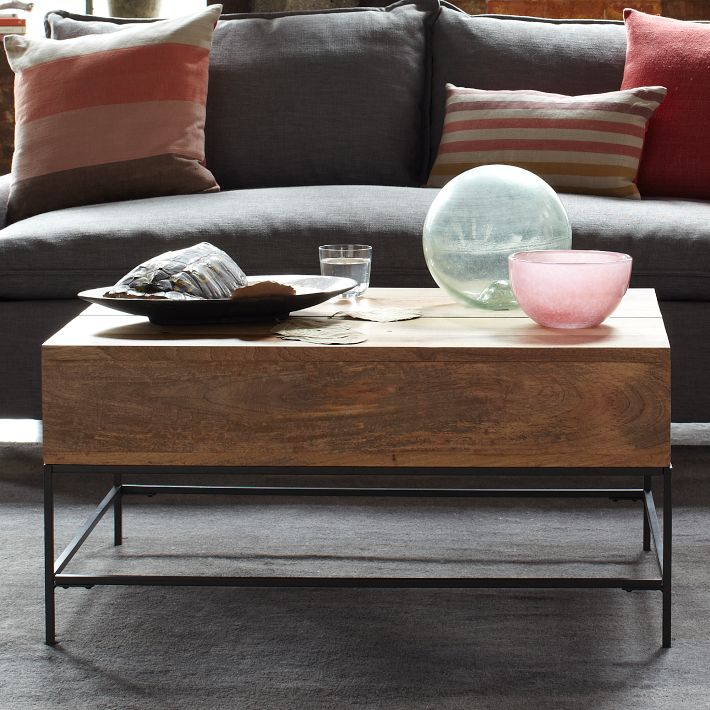 storage coffee table rustic2 - Rustic Storage Coffee Table: basically beautiful