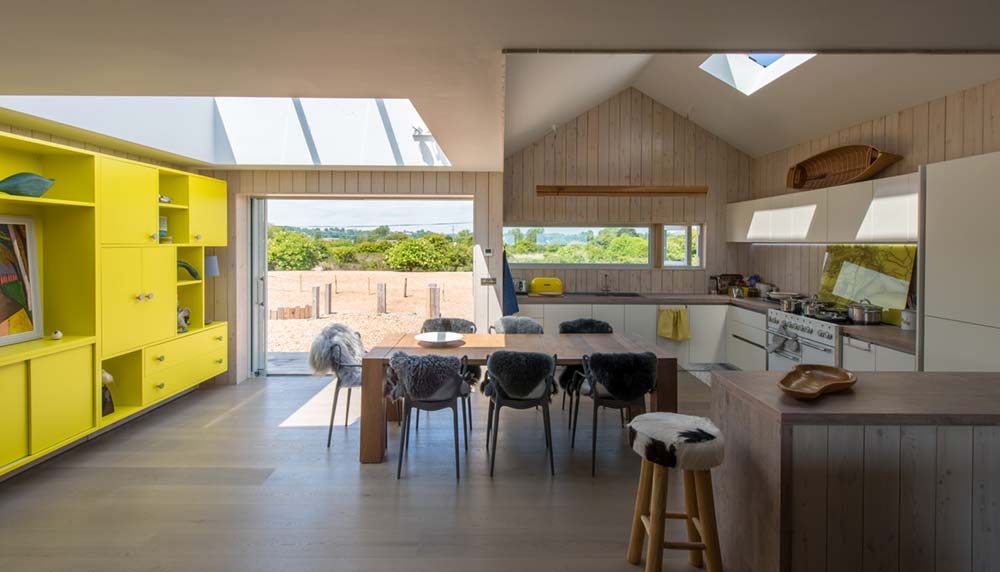 sustainable home kitchen skylight - Chalfont Beach House