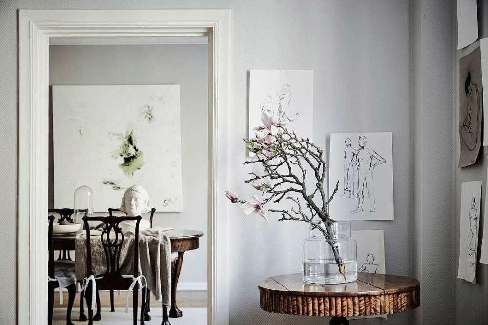 swedish apartment design 1000x666 - Charming 20th Century Apartment