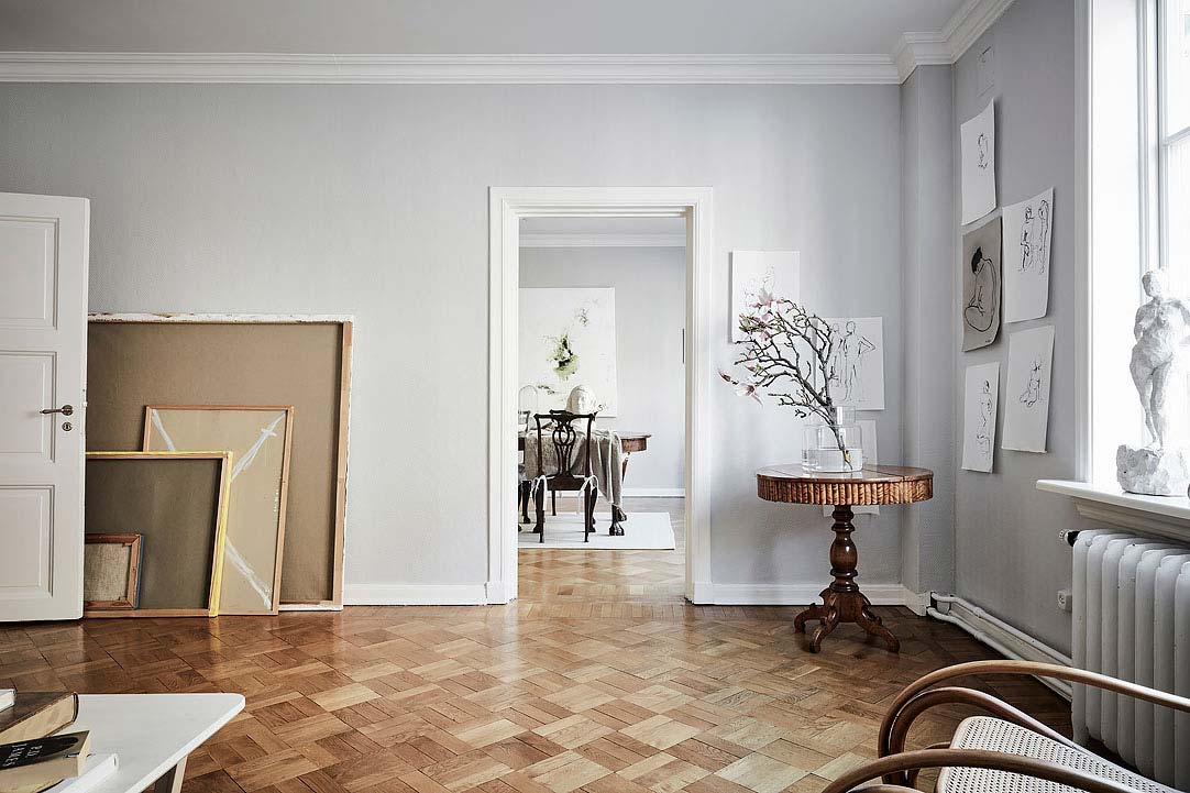 swedish apartment design 5 - Charming 20th Century Apartment