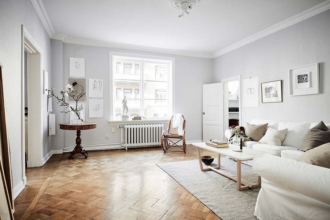 swedish apartment design 6 - Charming 20th Century Apartment