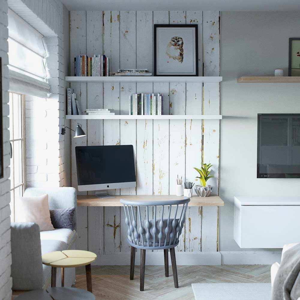 tiny apartment desk design jl - Amur Tiny Apartment Design