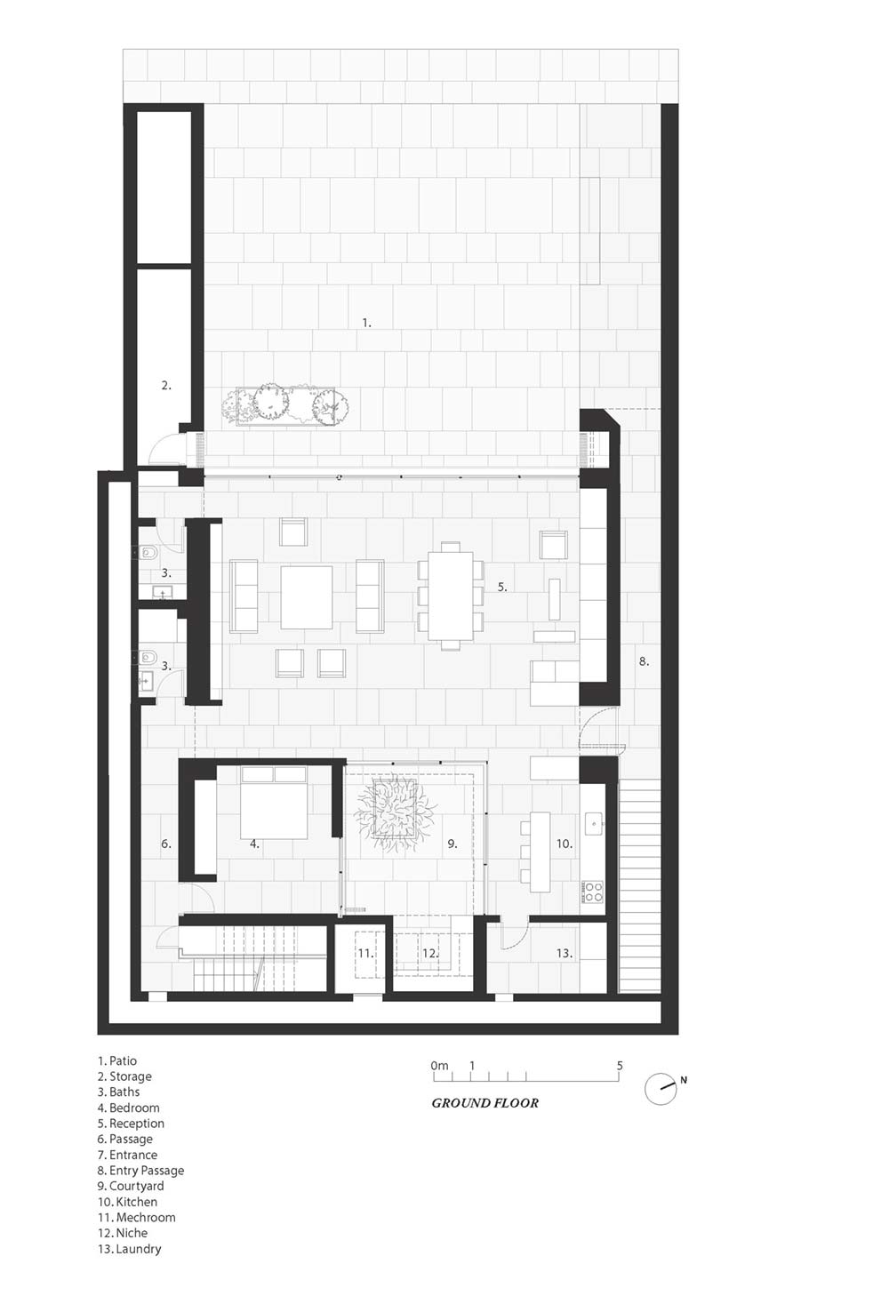 towering home courtyard plan hs - The Courtowers