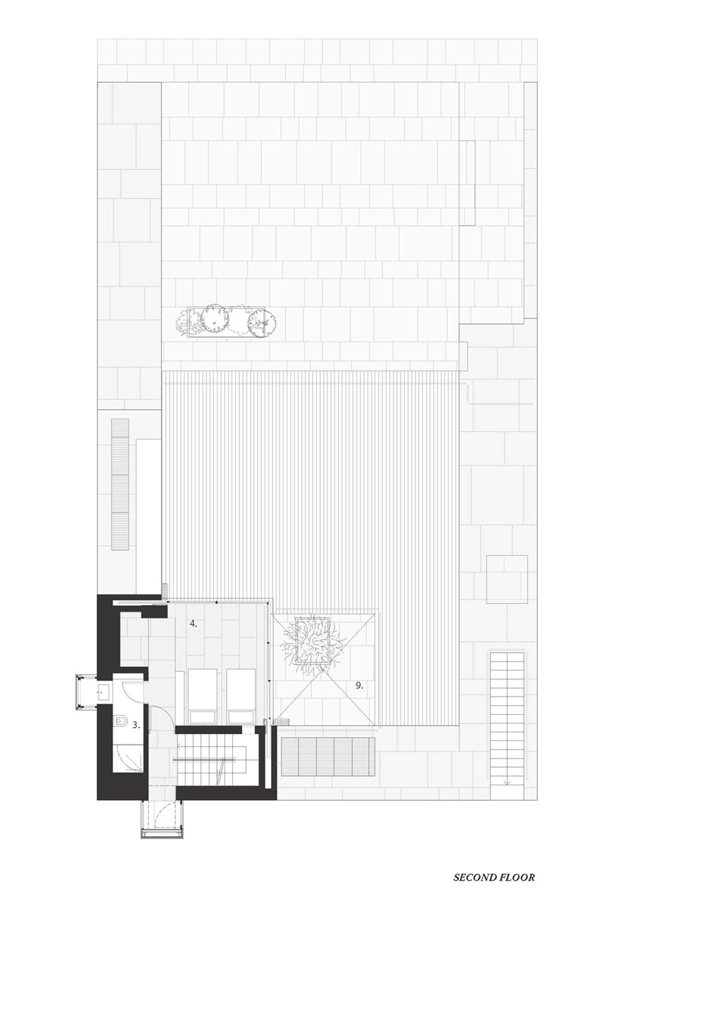 towering home courtyard plan hs2 - The Courtowers