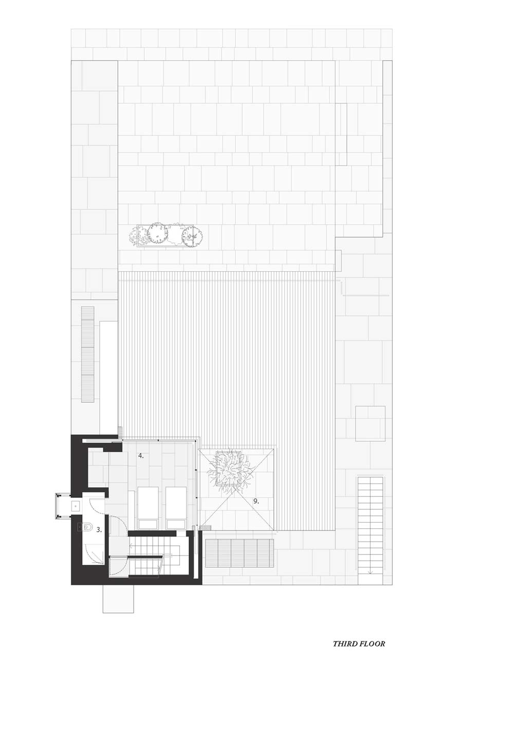 towering home courtyard plan hs3 - The Courtowers