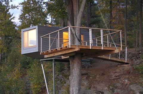 treehouse design cliff6 - Cliff Treehouse: A New York Getaway