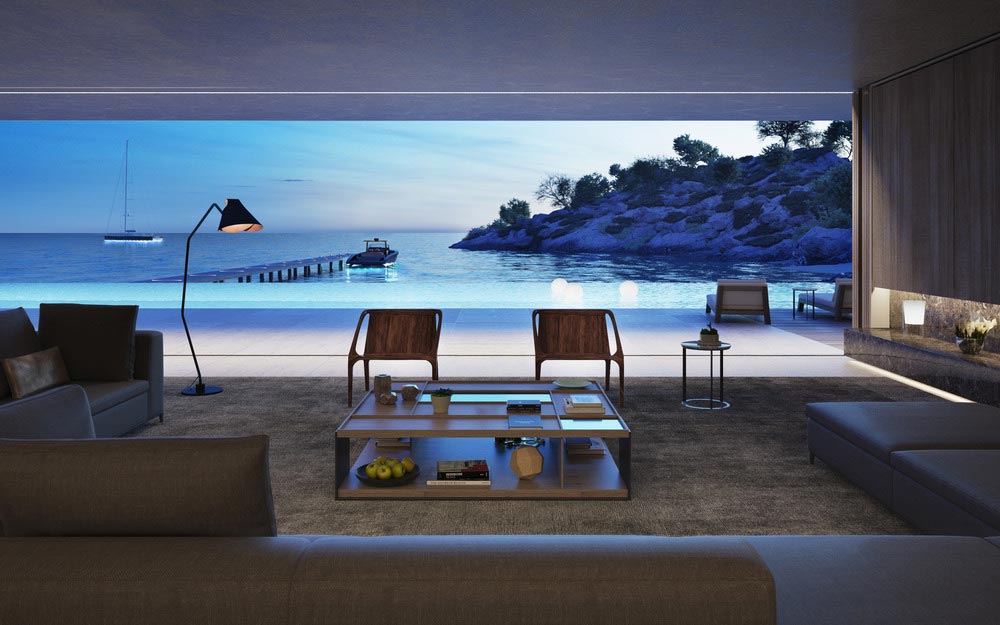 Luxury Island Home Living Room Design