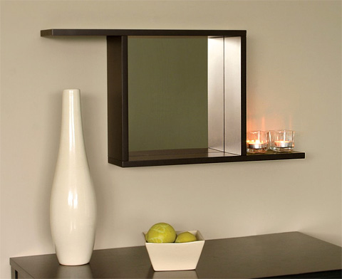 wall shelf mirror quaid - Quaid Wall Shelf with Mirror: Pause To Reflect