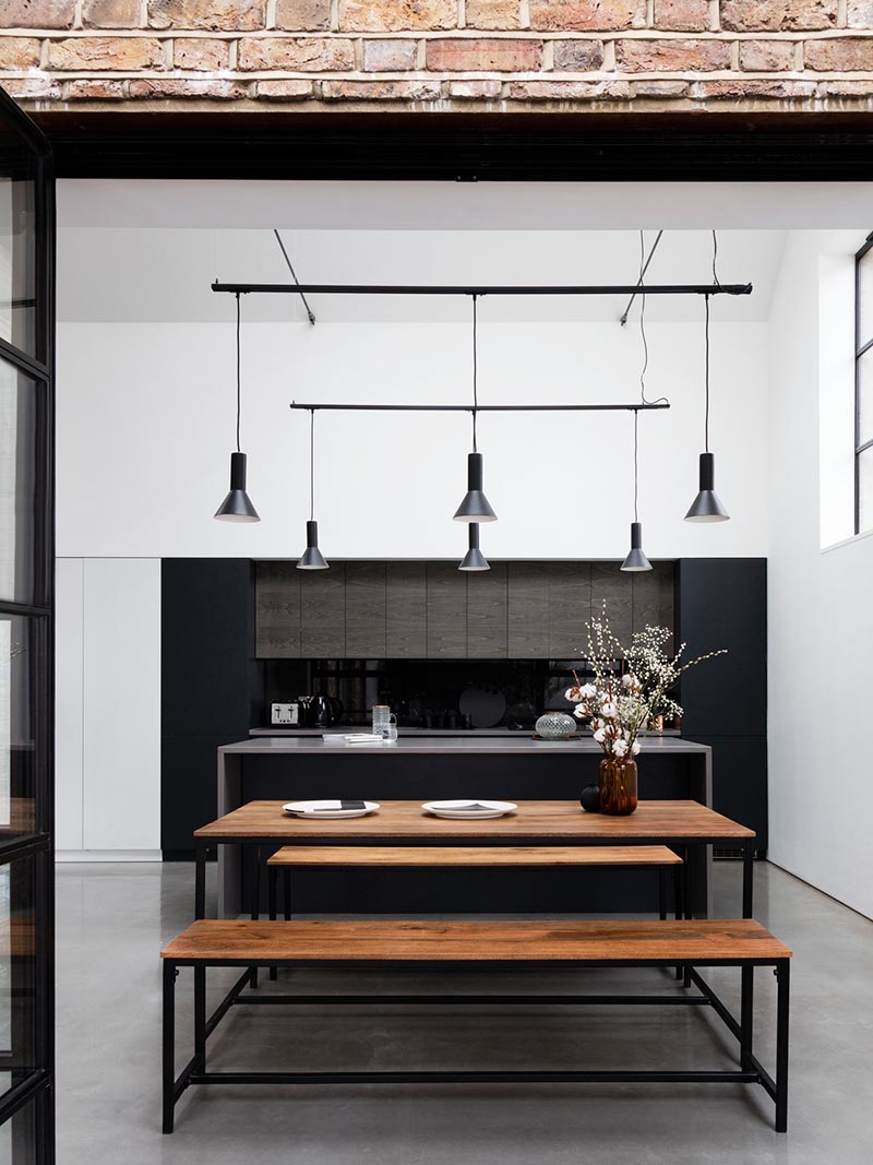 warehouse home dining design - Defoe Road Warehouse Conversion