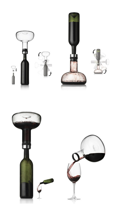 wine breather decanter menu - Menu Winebreather: Coming to Life