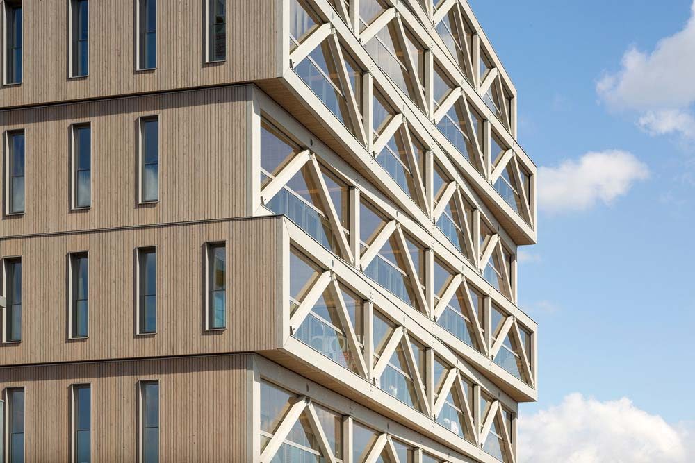 Wooden Apartment Building In Amsterdam